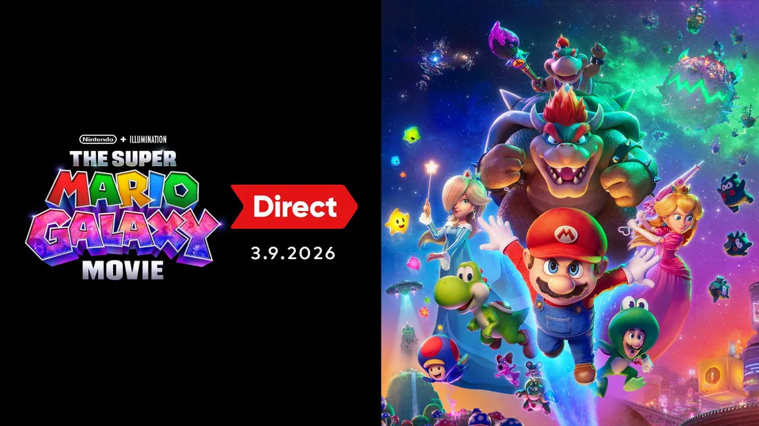 Nintendo Direct key art for The Super Mario Galaxy Movie