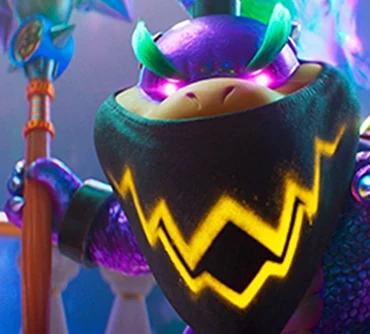 Bowser Jr. storms in aboard his junior clown car, paintbrush in hand